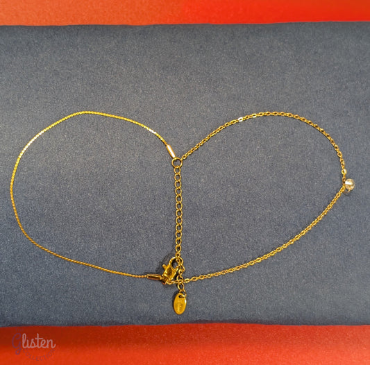 Delicate double-layer zircon bracelet with shimmering zircon stones, offering a light and elegant touch.