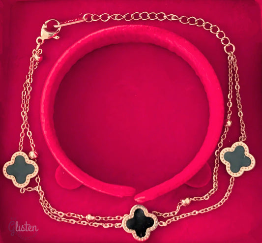 Clover rose gold bracelet with a sleek design, ideal for modern, everyday style.