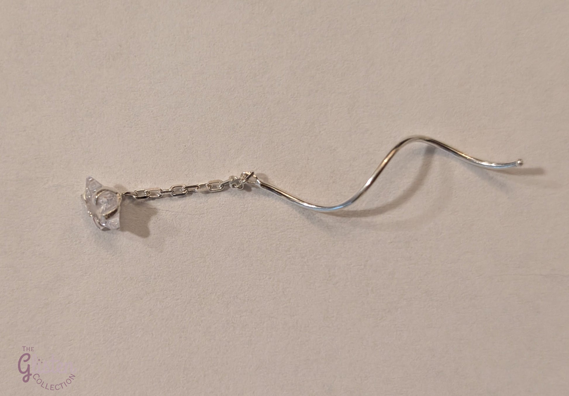 925 sterling silver star threader earrings – minimalist chain design for daily, office, and modern wear.